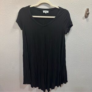 Piko Black Swing Dress V-Neck Large